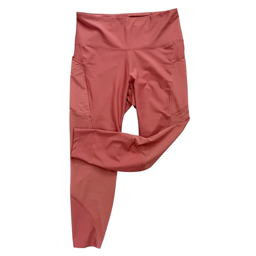Old Navy Powersoft High-Rise Leggings Womens L Salmon Mesh‎ Pocket Go-Dry 7/8 - Picture 4 of 13